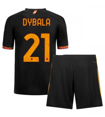 AS Roma Paulo Dybala #21 Tredjedraktsett Barn 2023-24 Kortermet (+ Korte bukser)